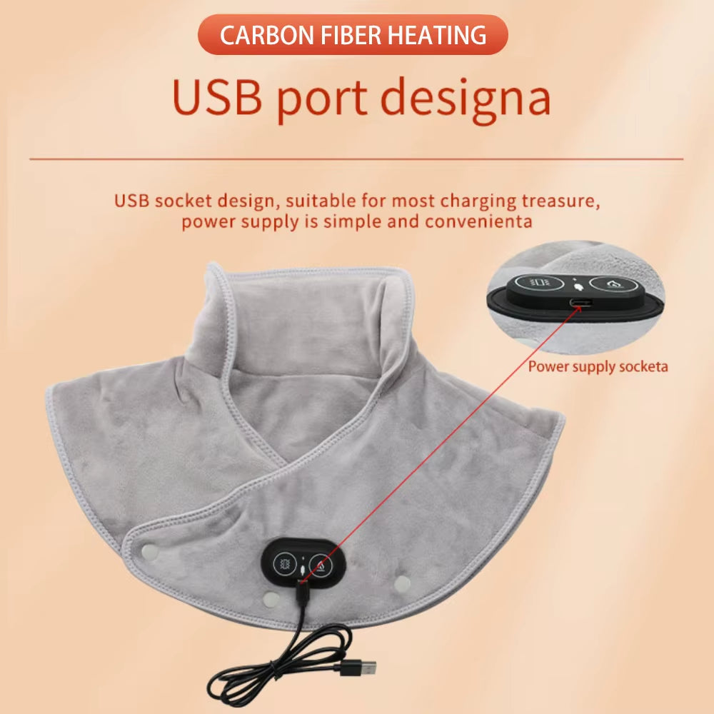 ThermaRelief™ Heated Neck & Shoulder Wrap – Soothe Tension, Melt Stress Away